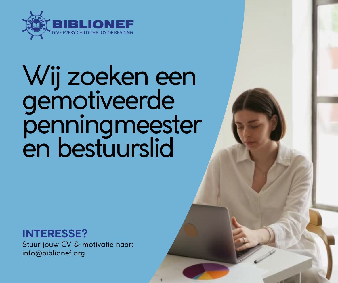 📢 Vacature: Penningmeester (Bestuursfunctie) bij Stichting Biblionef Nederland